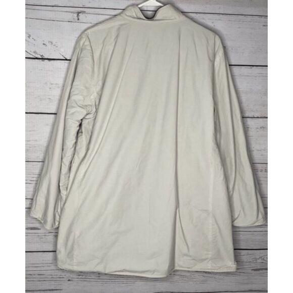 Eileen Fisher Full Zip Fleece Lined Jacket Women Size M Light Beige Soft Neutral - Picture 8 of 11